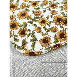 Sunflower Placemats Set of 4  Vintage Yellow Flowers Fabric Rectangle